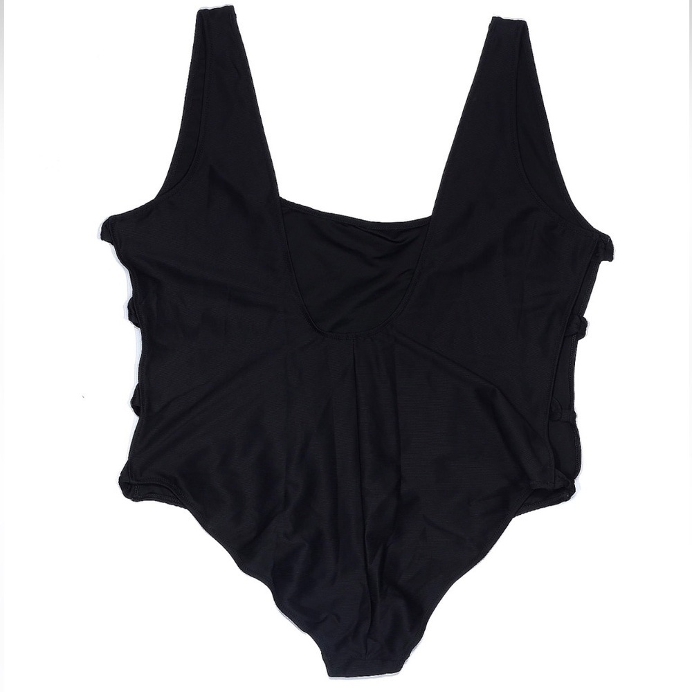 J. Crew Black Textured Scoop-neck One Piece Swimsuit Plus Size 24 NWT - Picture 5 of 9